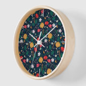  kleurig Wild Flowers Navy Blue Design (Hoek)