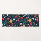  kleurig Wild Flowers Navy Blue Design Yogamat (Voorkant (horizontaal))