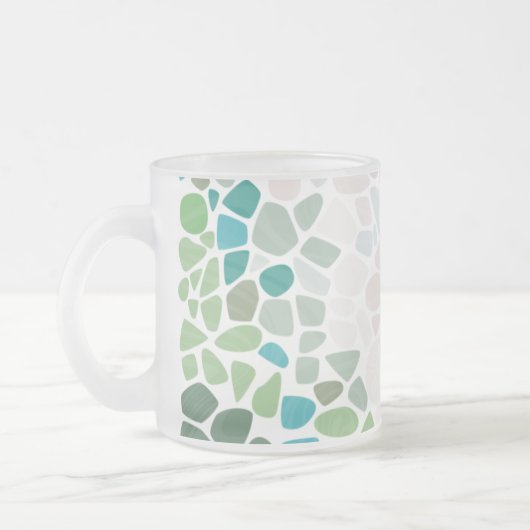 Kleurig Zee glas met Mok Initiaal (Links)