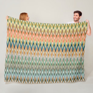 Kleurig Zigzag Multicolored Patroon Fleece Deken