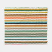 Kleurig Zigzag Multicolored Patroon Fleece Deken (Voorkant (Horizontaal))