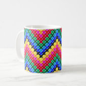 Kleurig zigzagpatroon koffiemok (Voorkant links)