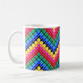 Kleurig zigzagpatroon koffiemok (Links)