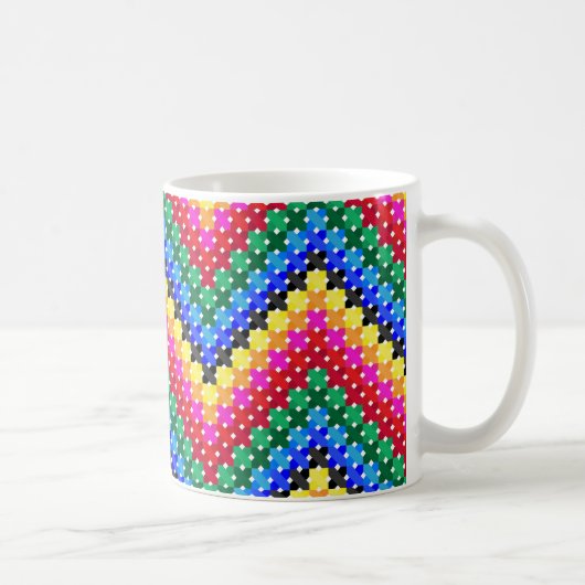Kleurig zigzagpatroon koffiemok (Rechts)