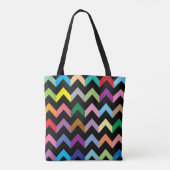Kleurig zigzagpatroon tote bag (Achterkant)