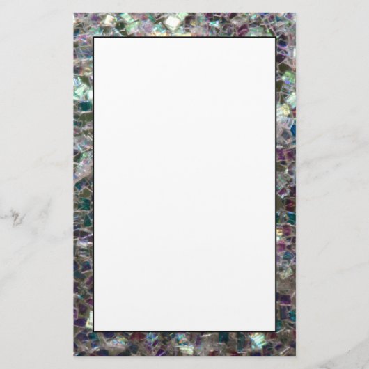 Kleurig zilvermozaïek briefpapier (Voorkant)