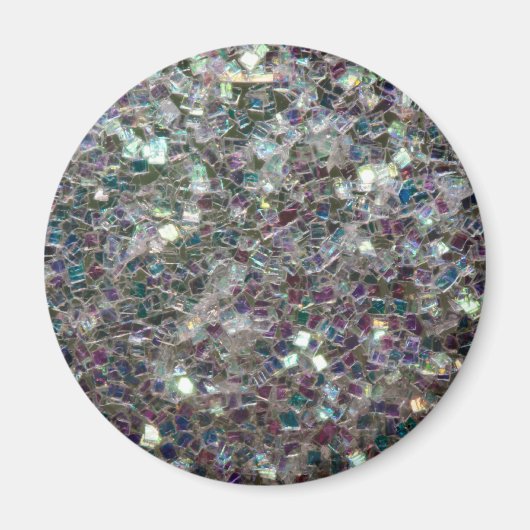 Kleurig zilvermozaïek magneet (Voorkant)