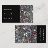 Kleurig zilvermozaïek met zwarte kleur visitekaartje (Voorkant / Achterkant)