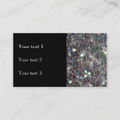 Kleurig zilvermozaïek met zwarte kleur visitekaartje (Voorkant)