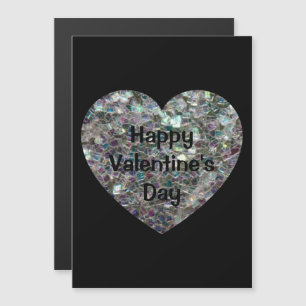 Kleurig zilvermozaïekzwart op valentijndag