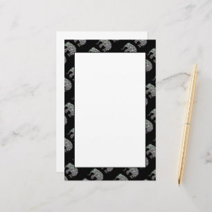 Kleurig zilvervormig olifantenpatroon briefpapier