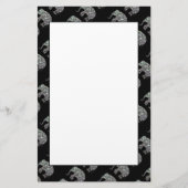 Kleurig zilvervormig olifantenpatroon briefpapier (Voorkant)
