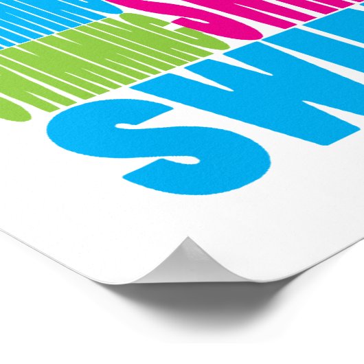 Kleurig zwemmen poster (Hoek)