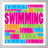 Kleurig zwemmen poster (Voorkant)