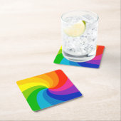 Kleurig zwenkkleurenwiel kartonnen onderzetters (Insitu)