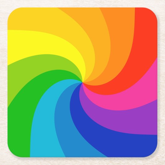 Kleurig zwenkkleurenwiel kartonnen onderzetters (Voorkant)