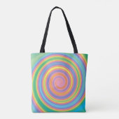 Kleurig zwenkpatroon tote bag (Achterkant)
