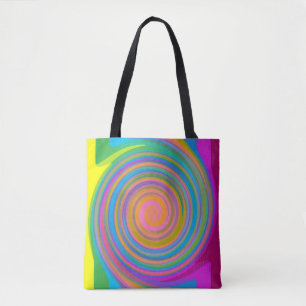 Kleurig zwenkpatroon tote bag