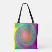 Kleurig zwenkpatroon tote bag (Achterkant)