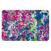  kleurige abstracte florale oplossing magneet (Horizontaal)