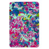  kleurige abstracte florale oplossing magneet (Verticaal)