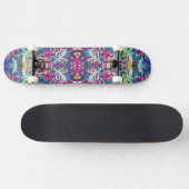  kleurige abstracte florale oplossing persoonlijk skateboard (Horizontaal)