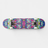  kleurige abstracte florale oplossing persoonlijk skateboard (Horizontaal)