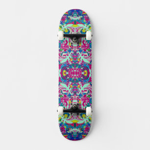 kleurige abstracte florale oplossing persoonlijk skateboard