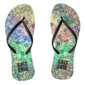 Kleurige Bandana Zomer Paisley Zout Chik Teenslippers (Voetbed)
