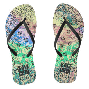 Kleurige Bandana Zomer Paisley Zout Chik Teenslippers