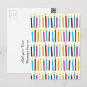-kleurige Birthday-kaarsen Briefkaart (Voorkant / Achterkant)