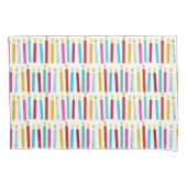 -kleurige Birthday-kaarsen Kussensloop (Voorkant)