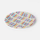 -kleurige Birthday-kaarsen Papieren Bordje (Gekanteld)