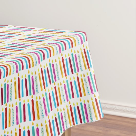 -kleurige Birthday-kaarsen Tafelkleed (Voorbeeld)