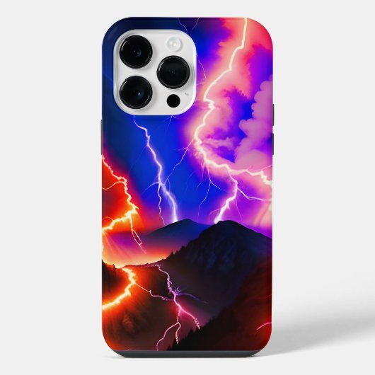 Kleurige Bliksem Berg Een iPhone Hoesje (Achterkant)