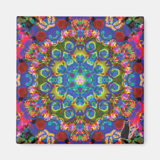 Kleurige Bloemenslinger Magneet (Voorkant)