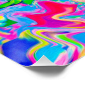 Kleurige bloementuin Abstracte Collage Perfect Poster (Hoek)