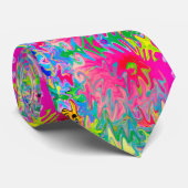 Kleurige bloementuin Abstracte Collage Stropdas (Opgerold)