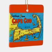 Kleurige Cape Cod kaart ornament (Rechts)