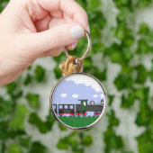 Kleurige Cartoon Trein Sleutelhanger (Hand)