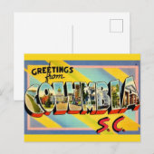 Kleurige Columbia SC Groet Briefkaart (Voorkant / Achterkant)