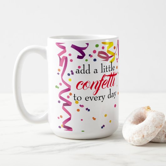 Kleurige Confetti Mok (Met donut)