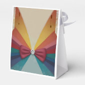 Kleurige Elegante Regenboog Trouw Uitnodiging Bedankdoosjes (Achterkant)