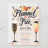 Kleurige Flanel en Bruisende Drankjes Feestje Kaart (Voorkant)