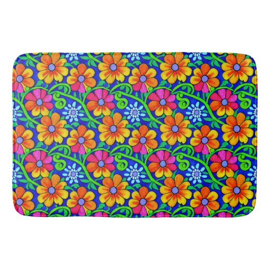 kleurige Floral Badmat (Voorkant)