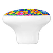 kleurige Floral Keramische Knop (Zijkant)