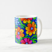  kleurige Floral Koffiemok (Voorkant rechts)
