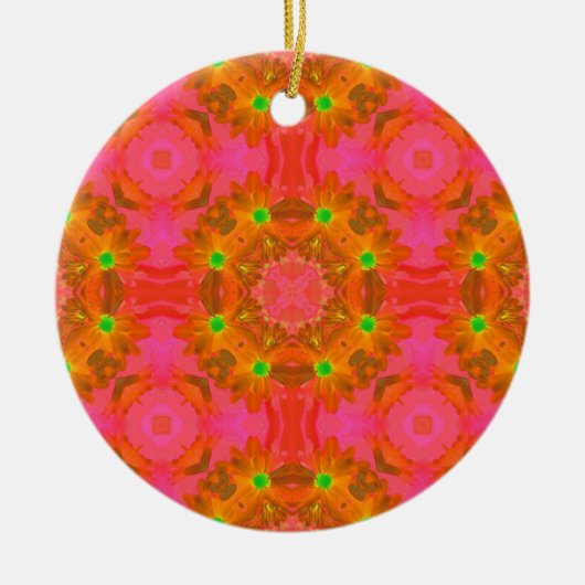  kleurige Floral Retro naadloos Abstract Keramisch Ornament (Voorkant)