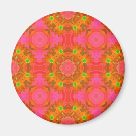  kleurige Floral Retro naadloos Abstract Magneet (Voorkant)