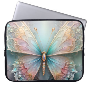Kleurige Fluisteringen: Pastelkleurige Fractale Vl Laptop Sleeve